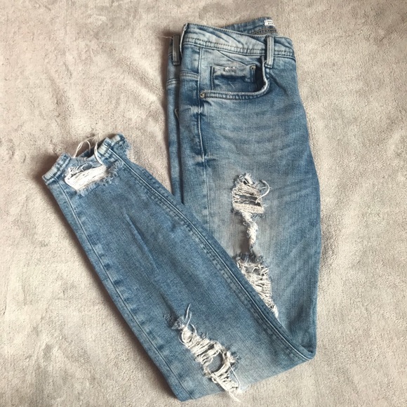 Zara | Jeans | Zara Trafaluc Denim Makers Ripped Distressed Jeans | Poshmark